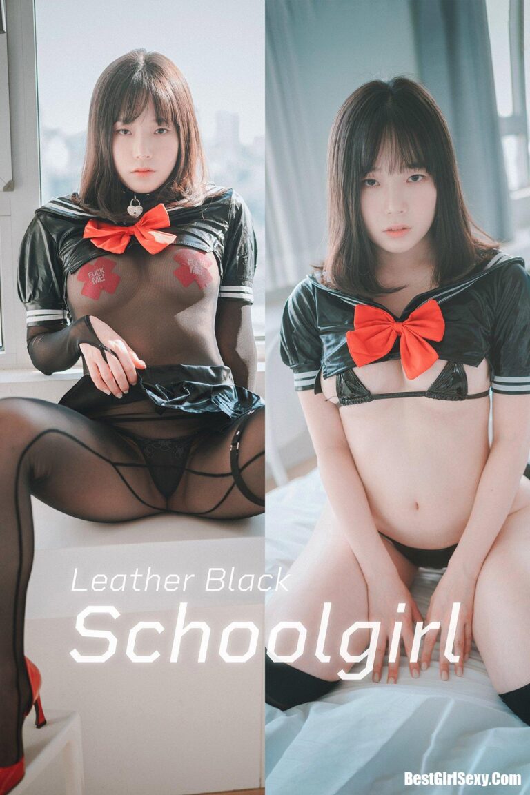DJAWA 피아 Leather Black Schoolgirl